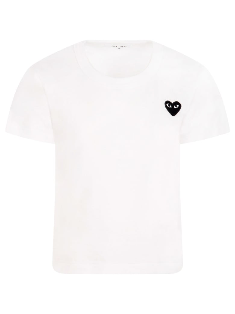 Comme des Garçons Play White T-shirt With Heart - White