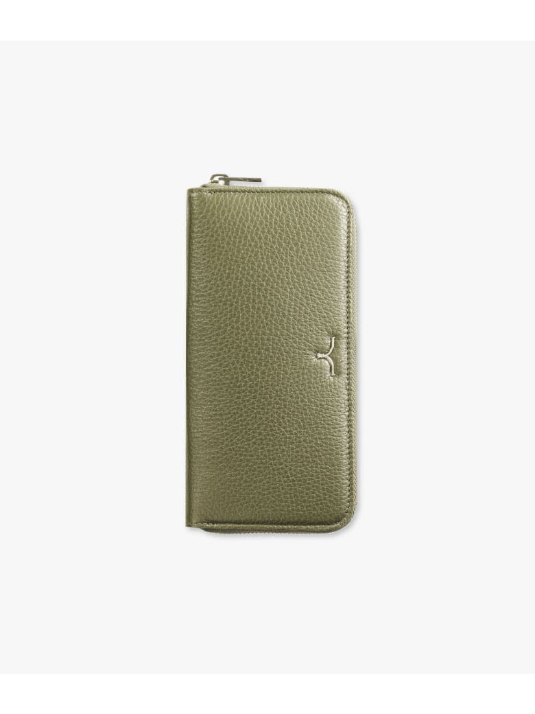 Larusmiani Wallet "black Swan" - military green