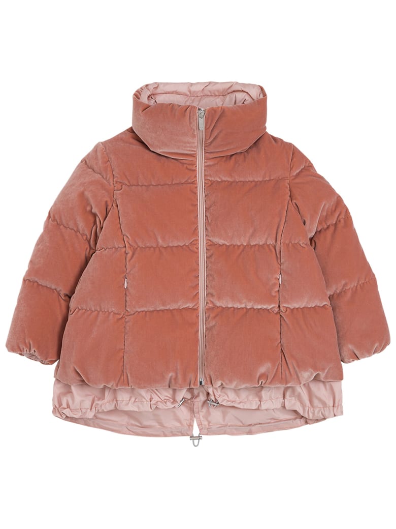 Il Gufo Pink Quilted Velvety Nylon Down Jacket - Pink