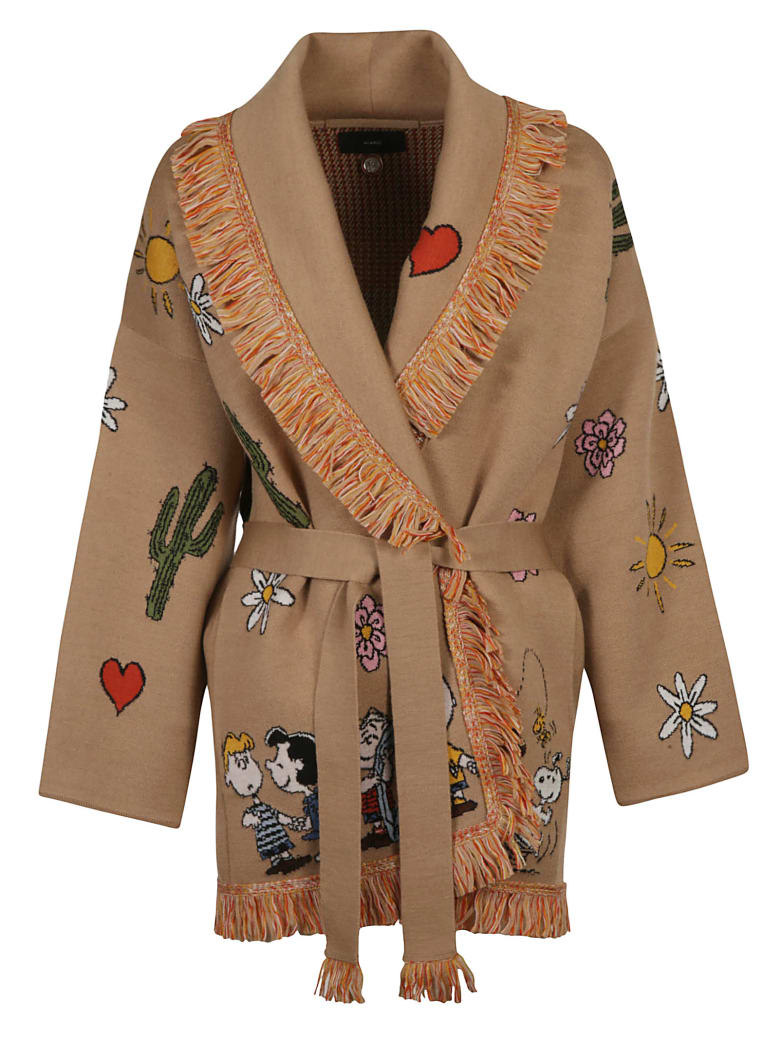 Alanui Peanuts Friends Love Cardigan - Peanut Butter