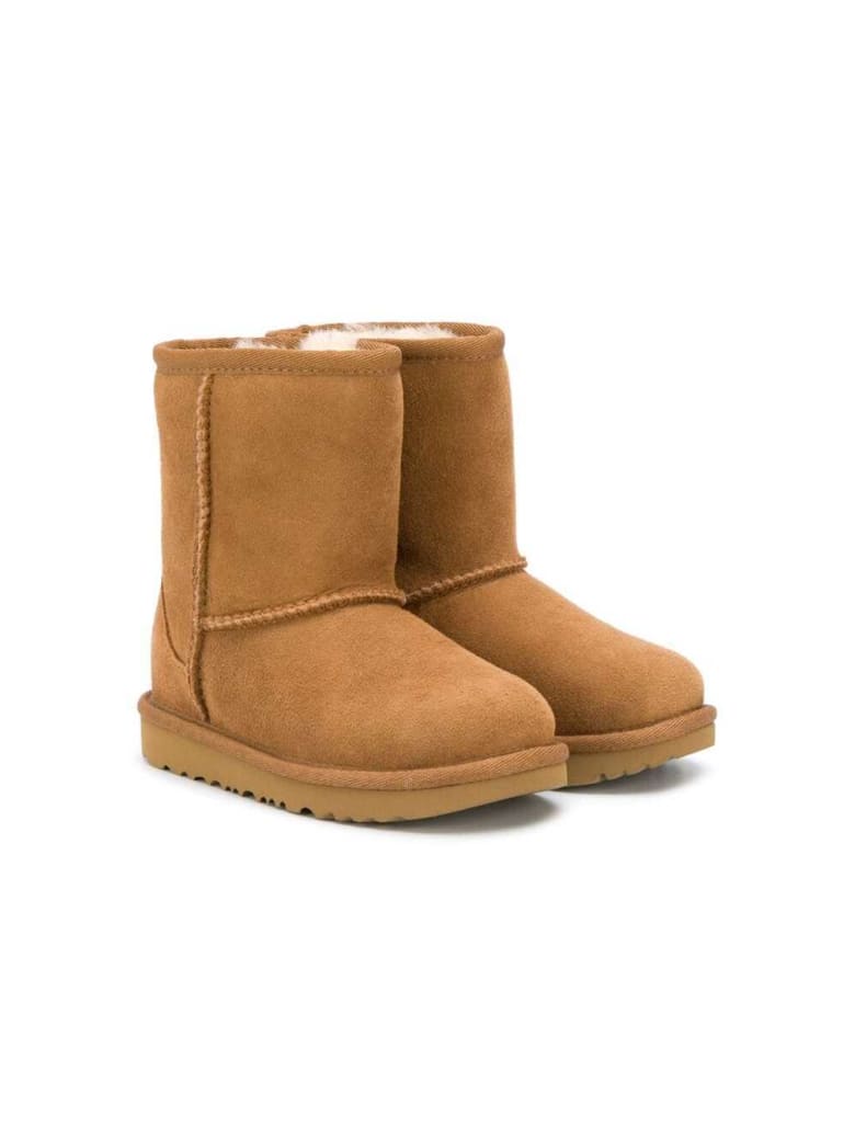 UGG Beige Suede Leather Boots - Brown
