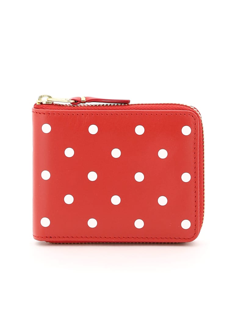 comme des garcons zip around wallet pattern