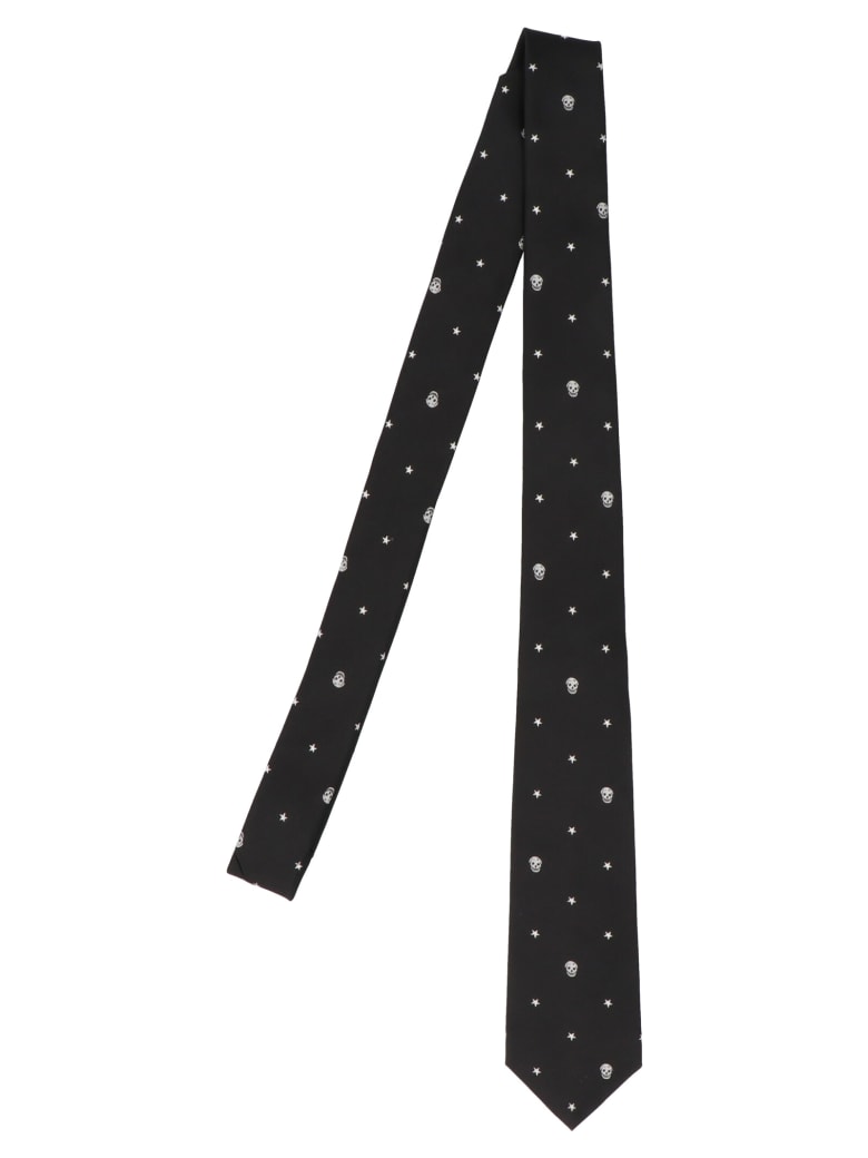 Alexander McQueen 'stars&skull' Tie - Black