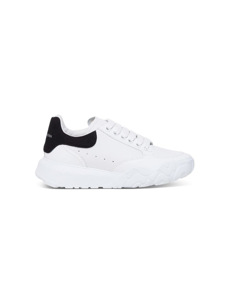 Alexander McQueen Oversize Sneakers In White Leather - White/black