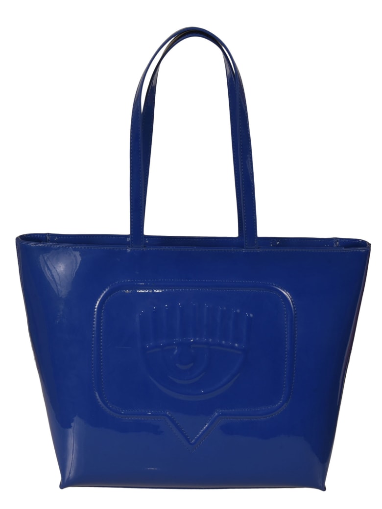 Chiara Ferragni Flirting Eye Embossed Logo Tote - Bluette