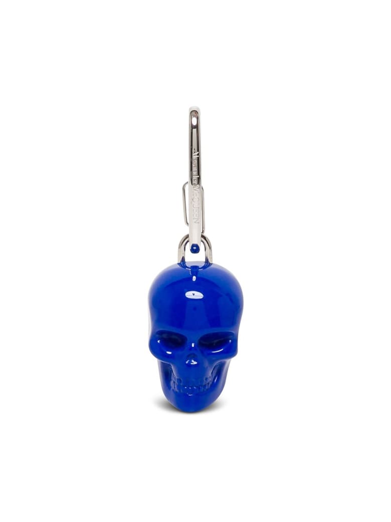 Alexander McQueen Blue Skull Keychain - Blu