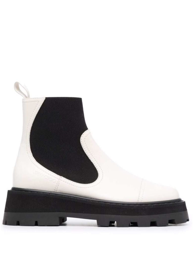 Jimmy Choo Clayton White Leather Boots - White
