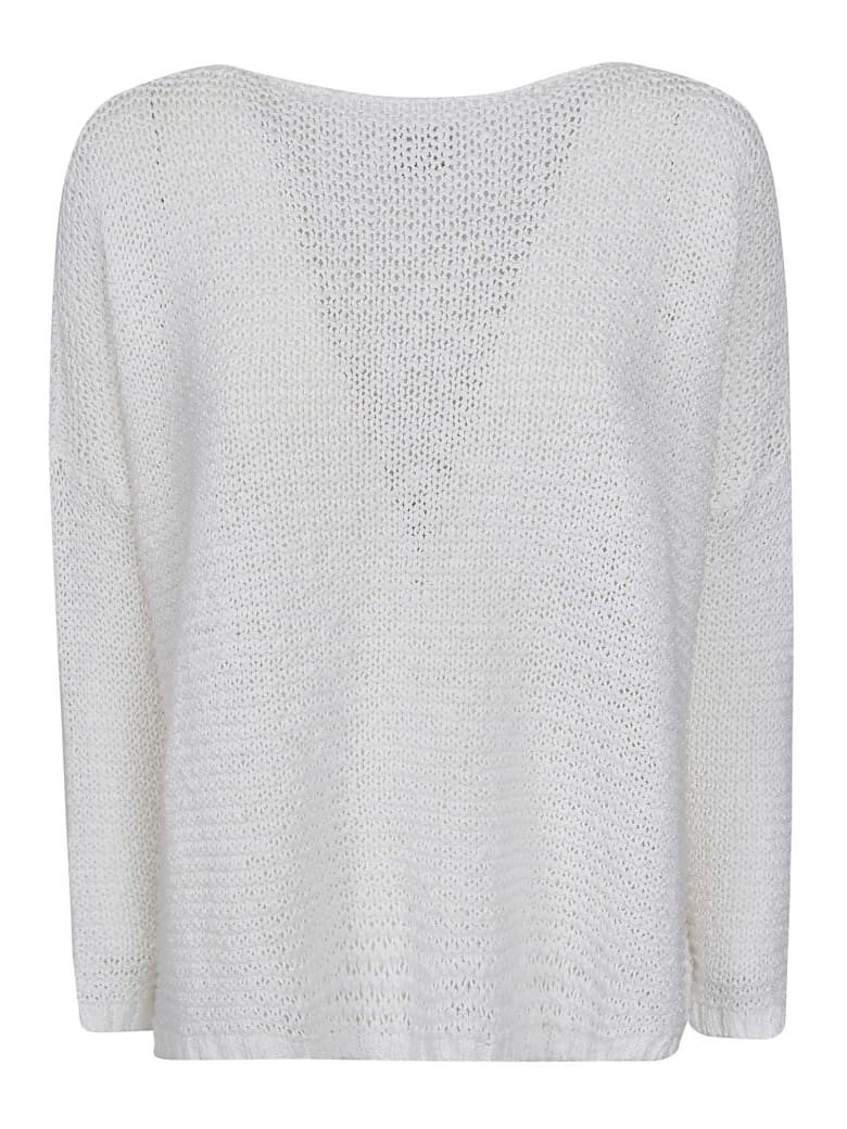 f cashmere Knitted Oversized Top - White