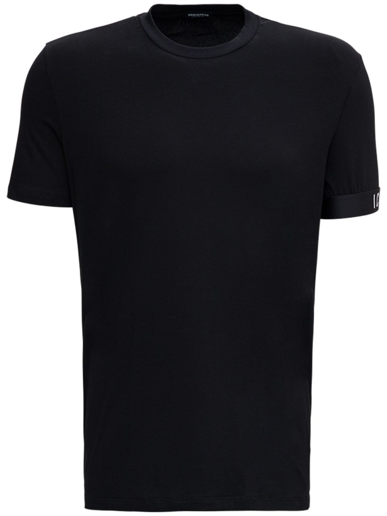 Dsquared2 Black Cotton T-shirt With Logo - Black