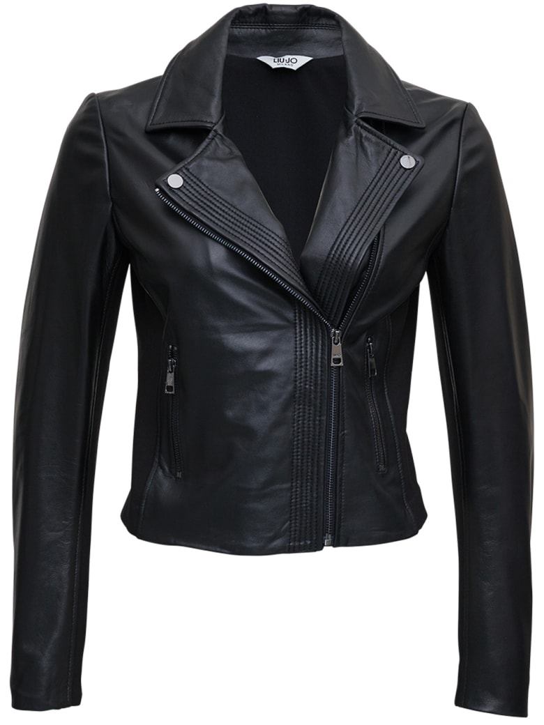 Liu-Jo Black Leather Jacket - Black