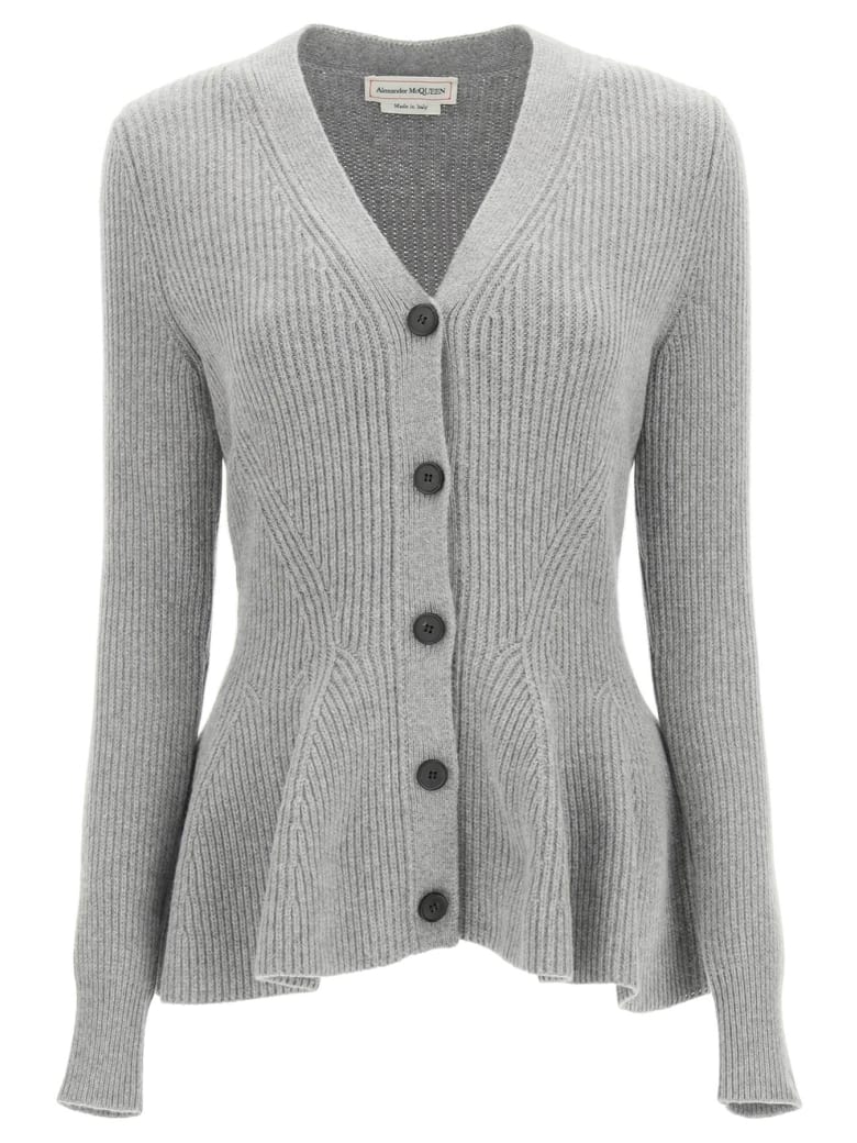 Alexander McQueen Shaped Cardigan - Grigio