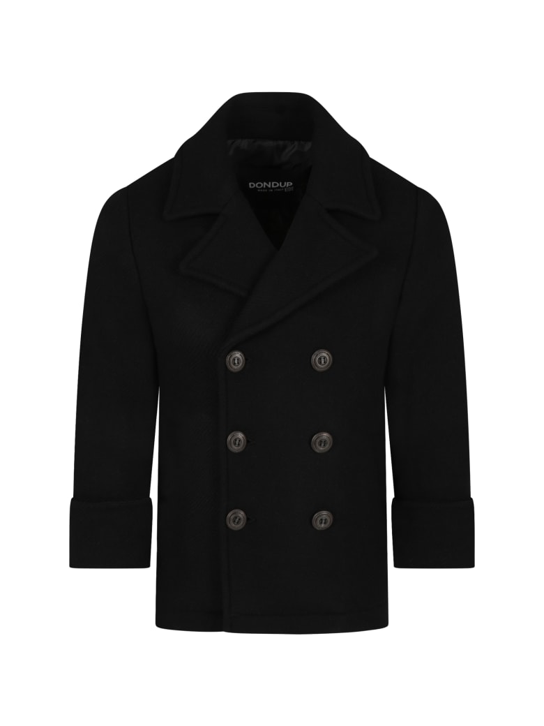 Dondup Black Coat For Boy - Black