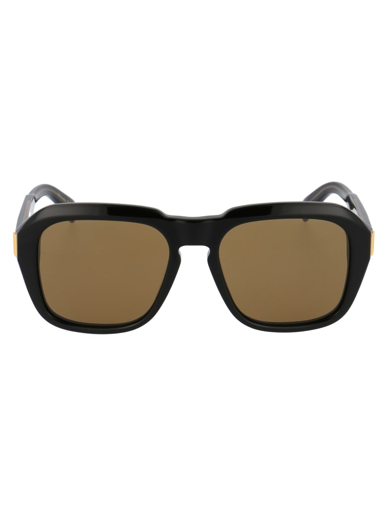 Dunhill Du0001s Sunglasses - 001 BLACK BLACK BROWN