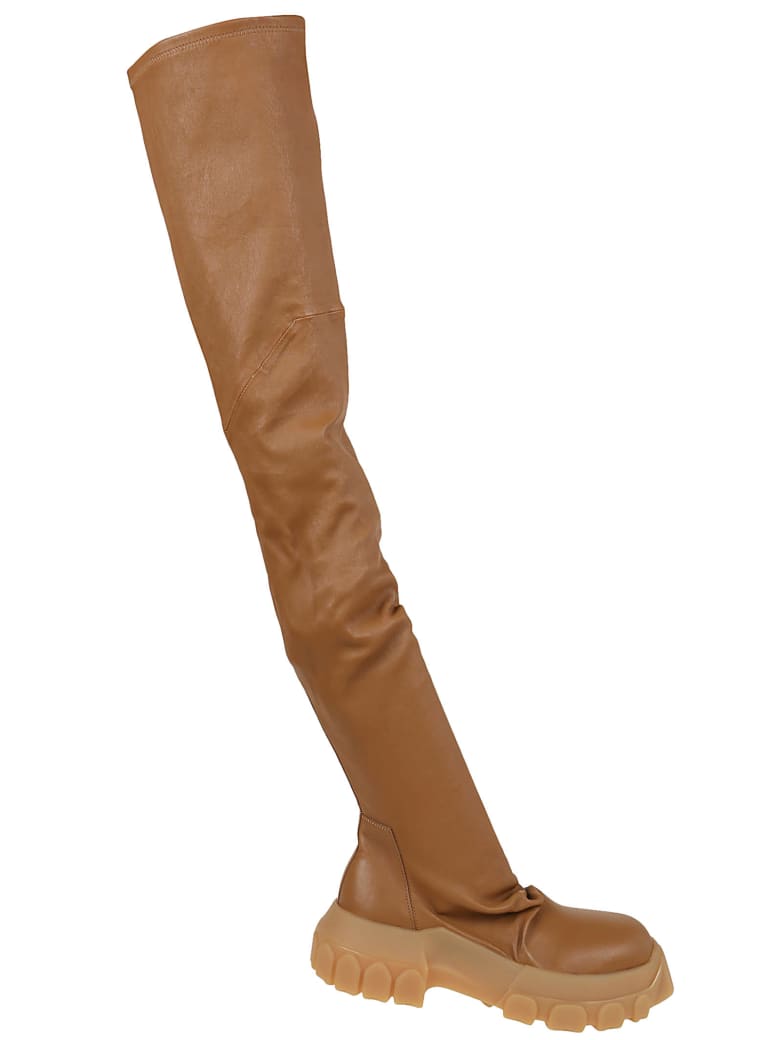 Rick Owens Leather Boots - Honey