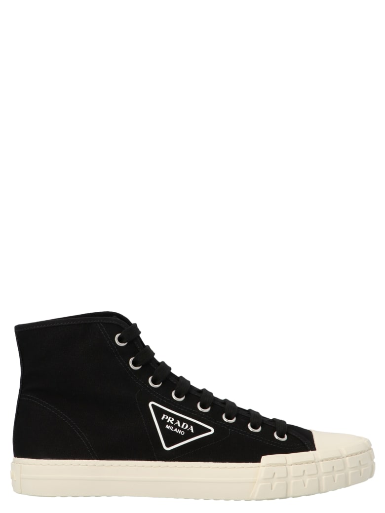 Prada 'high Wheel' Shoes - Black&White