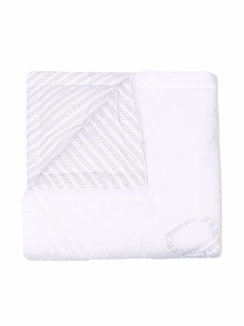 Givenchy White Baby Blanket With Teddy Bear - Bianco/grigio