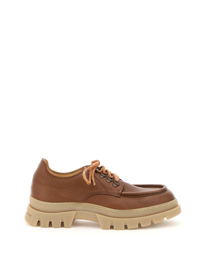 Henderson Baracco Nordic Leather Lace-up Shoes - TABACCO MIELE (Brown)