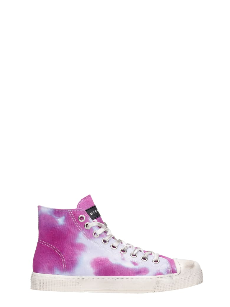 Gienchi J.m. High Sneakers In Viola Canvas - Viola
