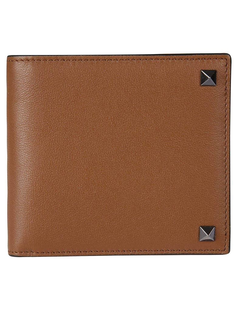 Valentino Garavani Rockstud Card Holder - Brown