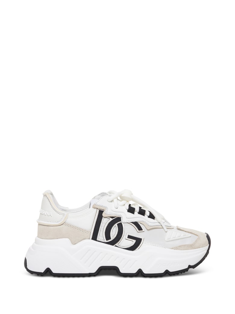 Dolce & Gabbana Daymaster Sneakers In Mix Of Materials - White