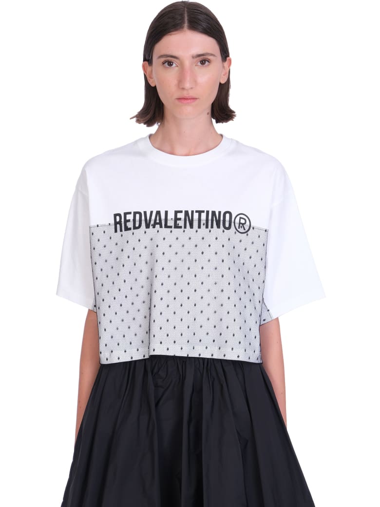 Betjene Ledelse gardin RED Valentino T-shirt In White Cotton | italist, ALWAYS LIKE A SALE