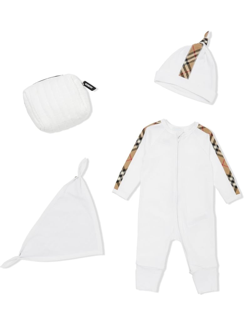 Burberry Claude Set With Check Detailing - White