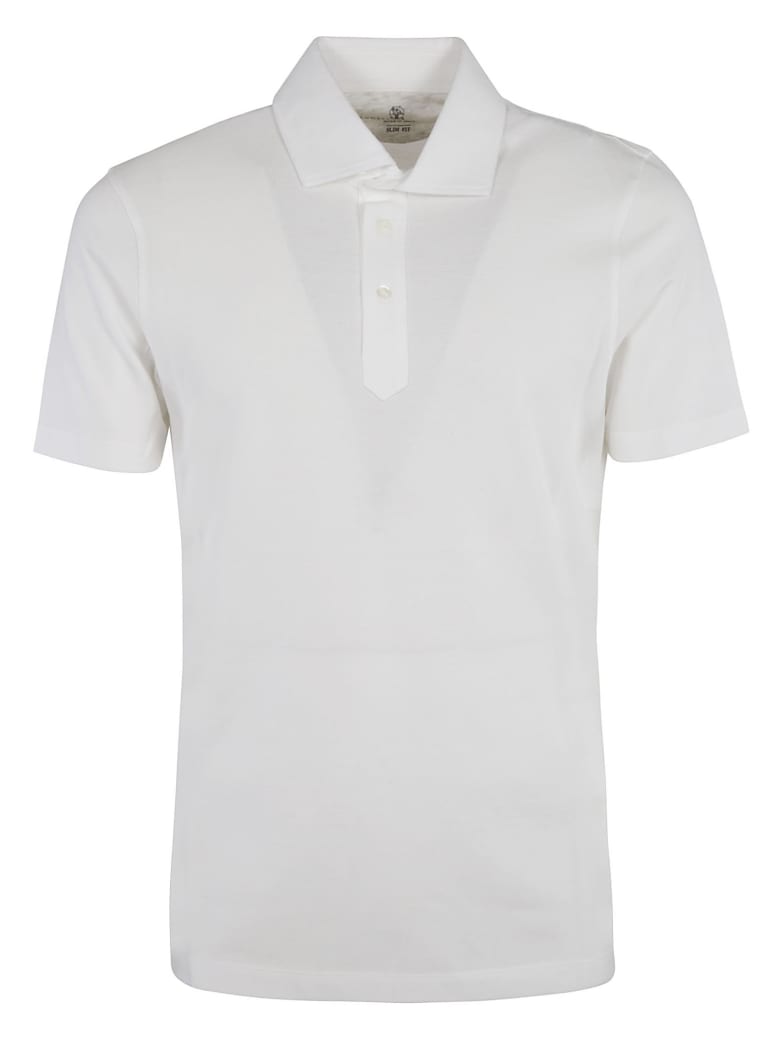 Brunello Cucinelli Classic Plain Polo Shirt - WHITE