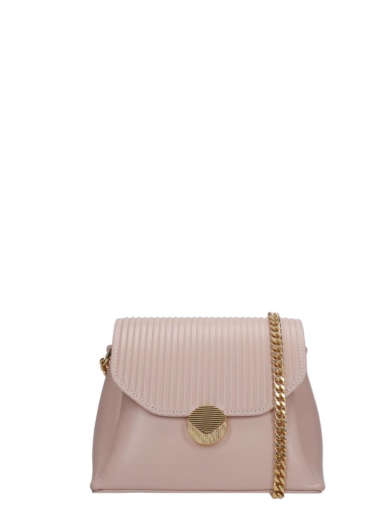 Visone Tati Shoulder Bag In Powder Leather - powder