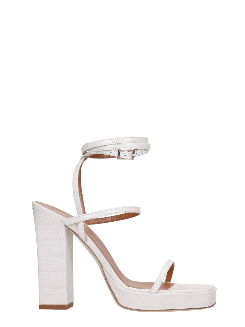 Paris Texas Bianca Sandals In White Leather - white