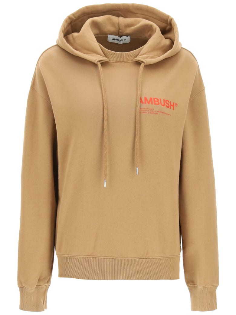 AMBUSH Workshop Logo Print Hoodie - Beige