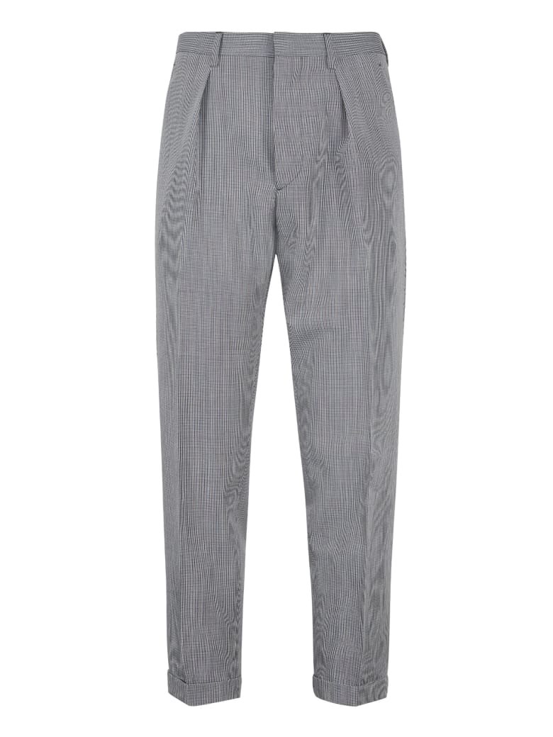 Prada Wool-mohair Blend Tailored Trousers - grey