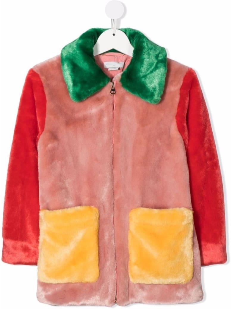 Stella McCartney Kids Multicolor Ecological Fur Coat - Multicolor