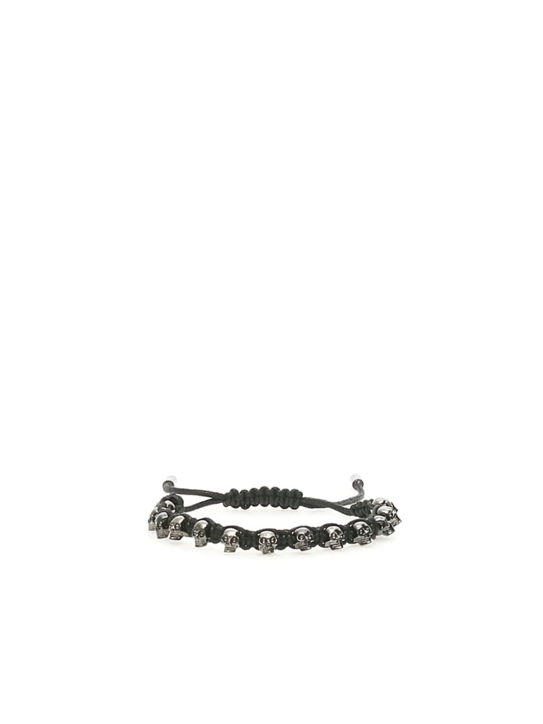 Alexander McQueen Skull Friendship Bracelet - Nero