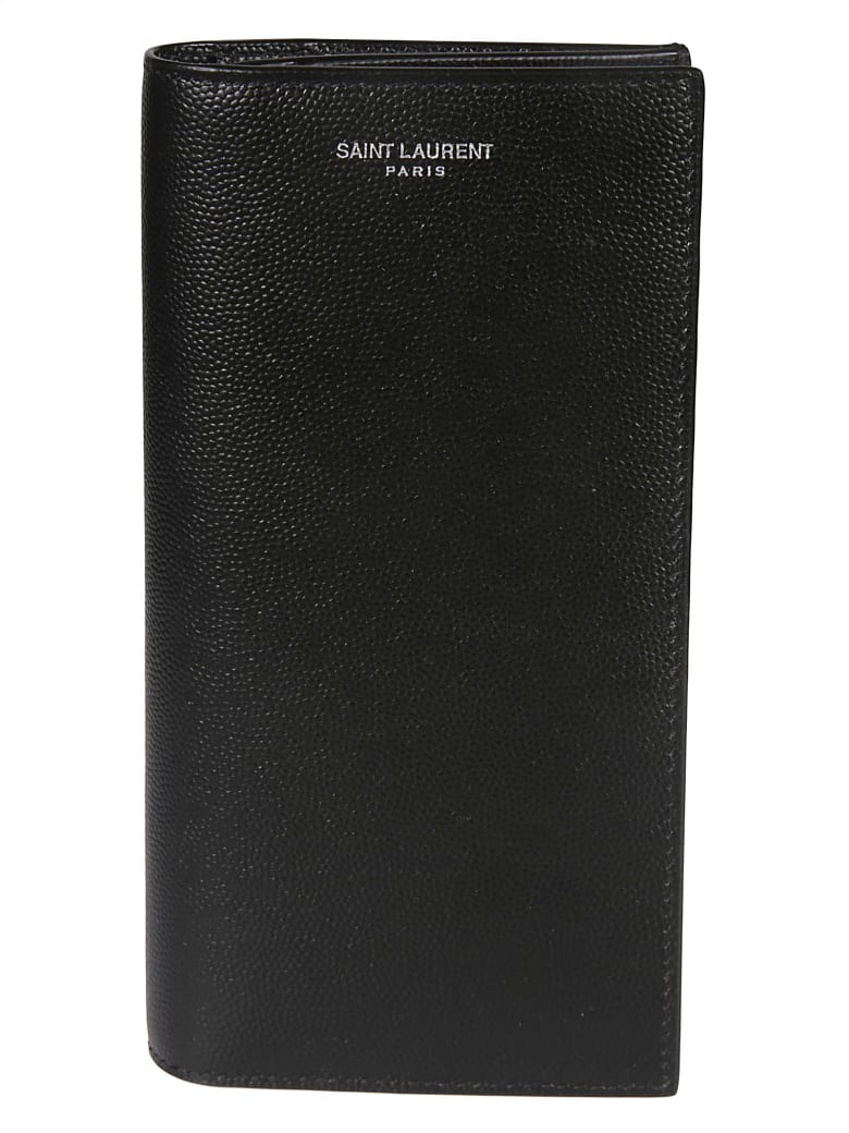 Saint Laurent Logo Stand-up Billfold Wallet - Nero