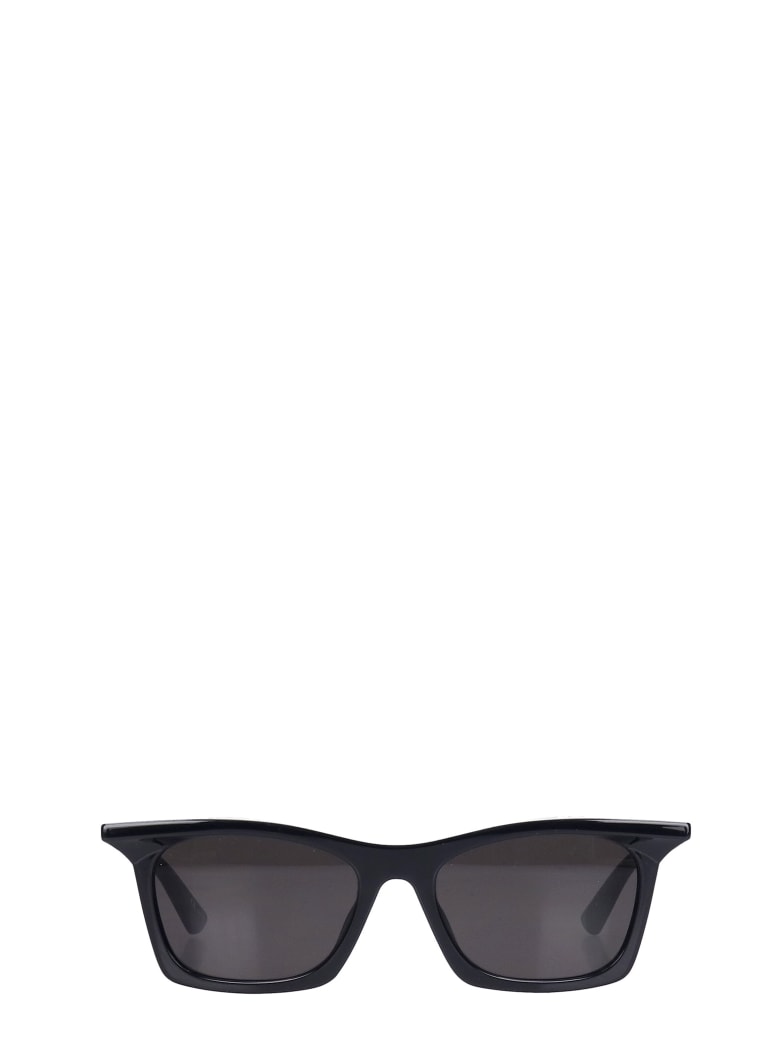 Balenciaga Tip Rectangle Sunglasses In Black Acetate - black