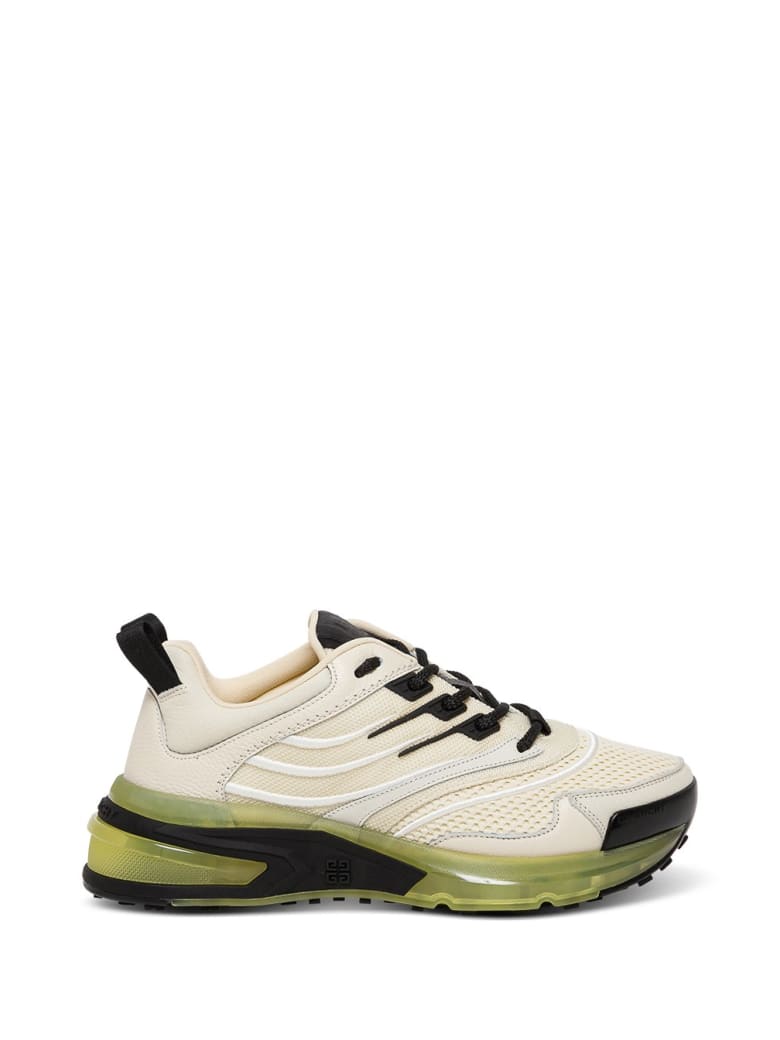 Givenchy Runner Gv1 Sneakers In Leather And Mesh - Beige