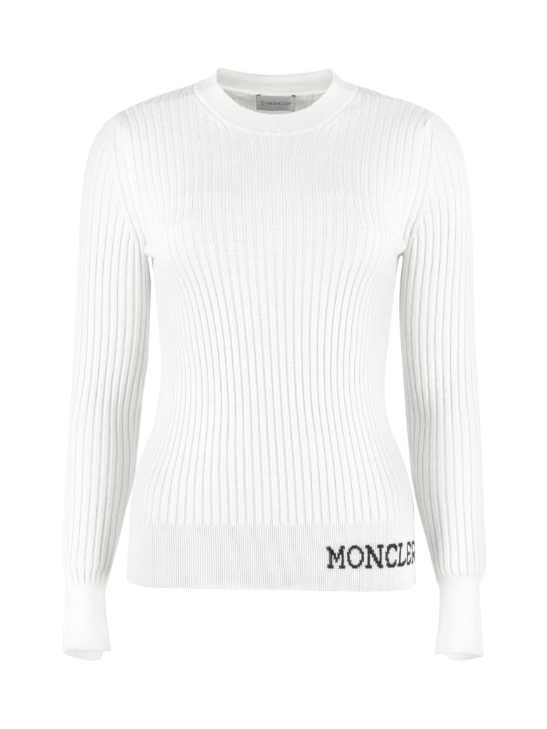 Moncler Ribbed Virgin-wool Sweater - panna