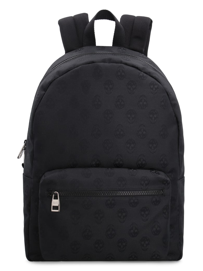 Alexander McQueen Skull Motif Canvas Backpack - Nero