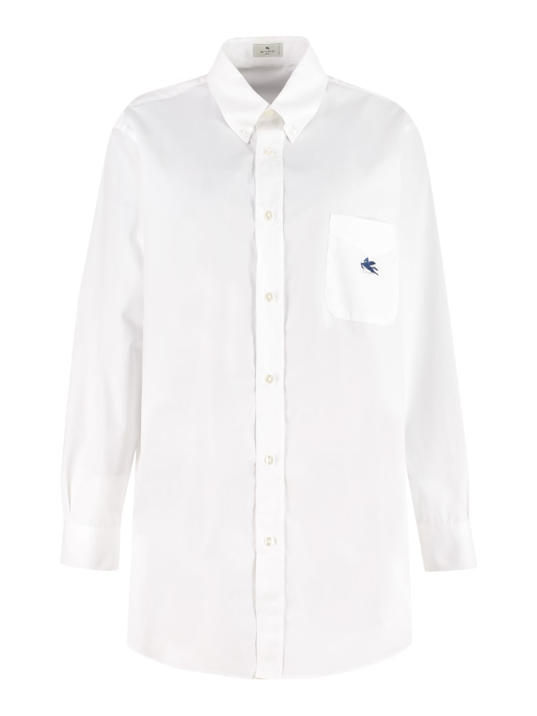 Etro Button-down Collar Cotton Shirt - White