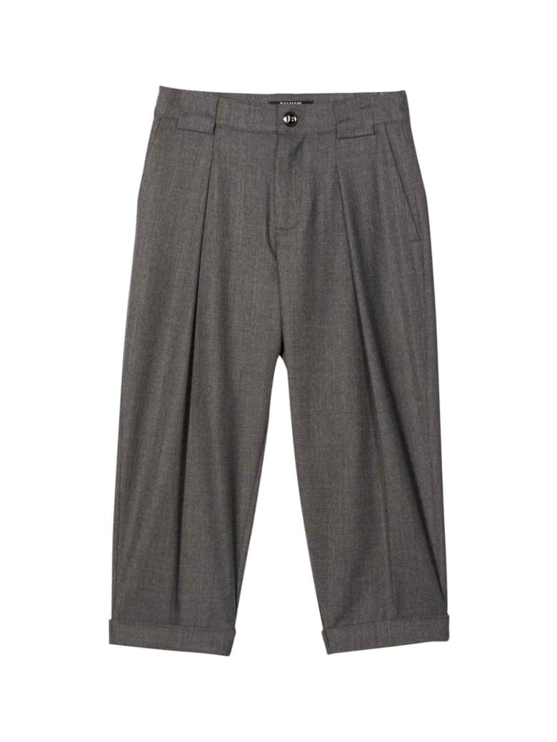 Balmain Unisex Gray Trousers - Grigio