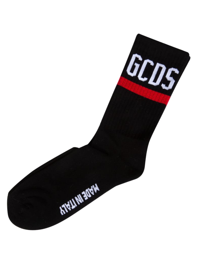 GCDS Logo Knit Socks - Black