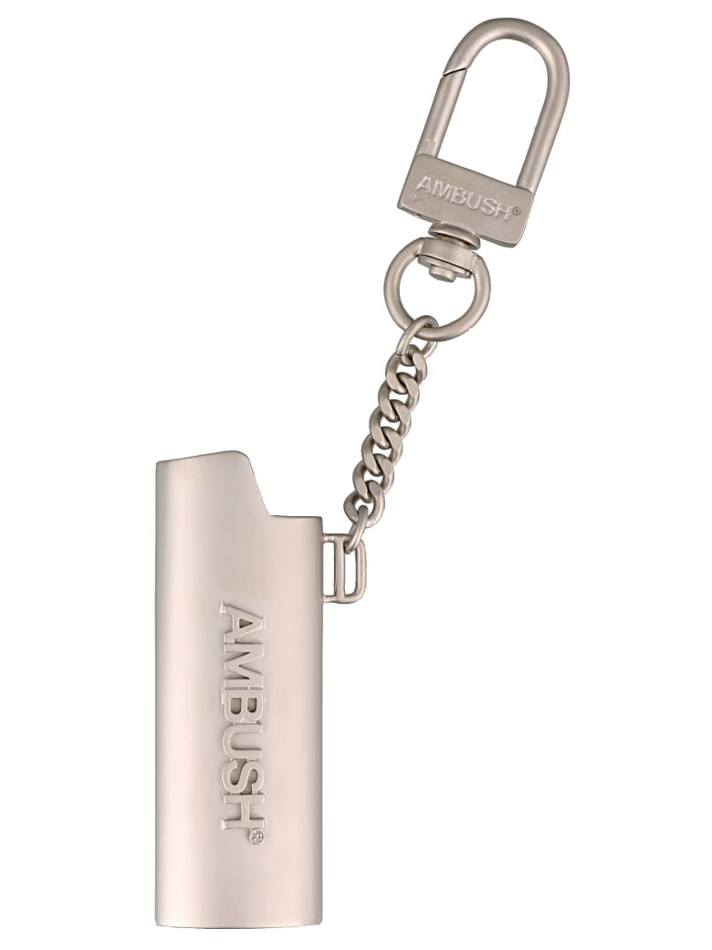 AMBUSH Lighter Case Logo Chain Key Ring - Silver