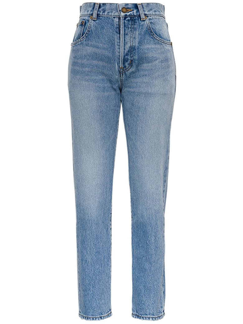 Saint Laurent Five-pockets High-waisted Denim Jeans - Hawaii Blue