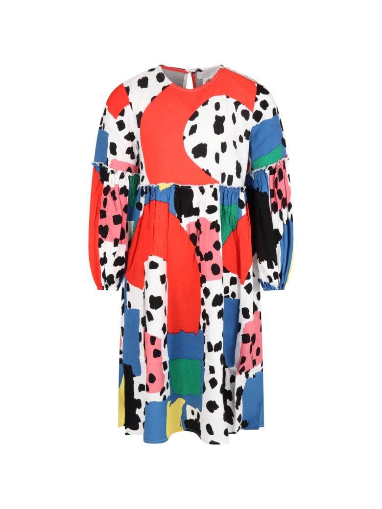 Stella McCartney Kids Multicolor Dress For Girl With Dalmatian Spots - Multicolor