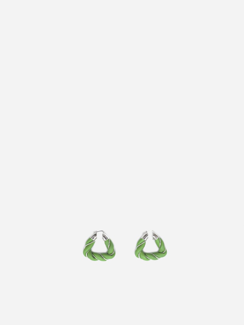 Bottega Veneta Silver And Tassel Earrings - Parakeet
