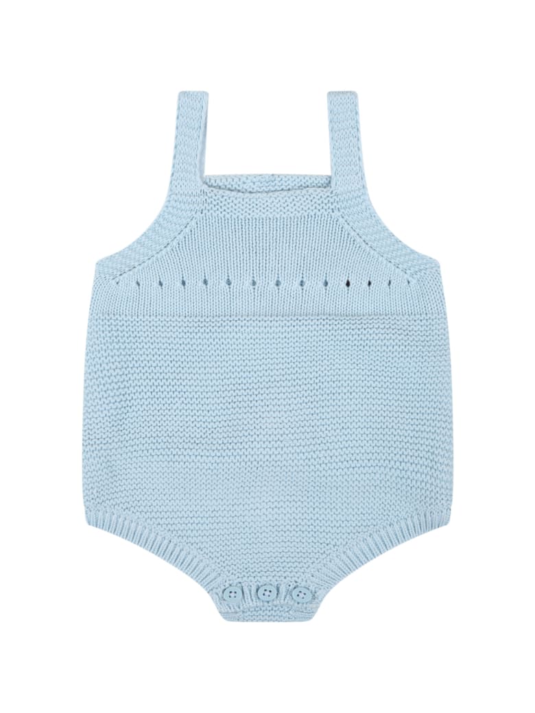 Stella McCartney Kids Light Bleu Body For Baby Boy With Dog - Light Blue