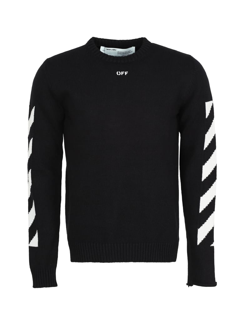 Off-White Long-sleeved Crew-neck Sweater | italist, ALWAYS LIKE A SALE