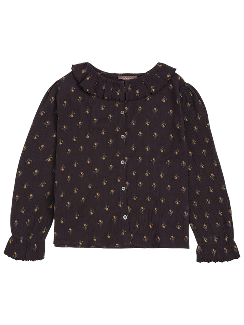 Emile Et Ida Jonquille Floral Cotton Shirt - Brown