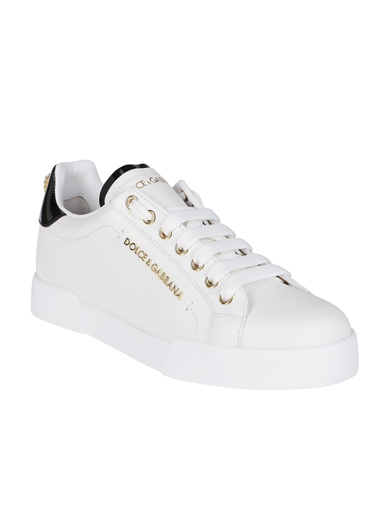 Dolce & Gabbana White Leather Sneakers | italist, ALWAYS LIKE A SALE