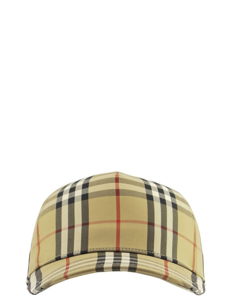 Burberry Trucker Cap - Baseball Cap With Vintage Check Pattern And Logo Patch - Archive Beige
